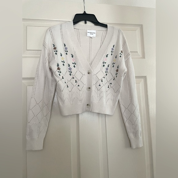 Ivory Embellished Cardigan Sweater - Picture 1 of 5